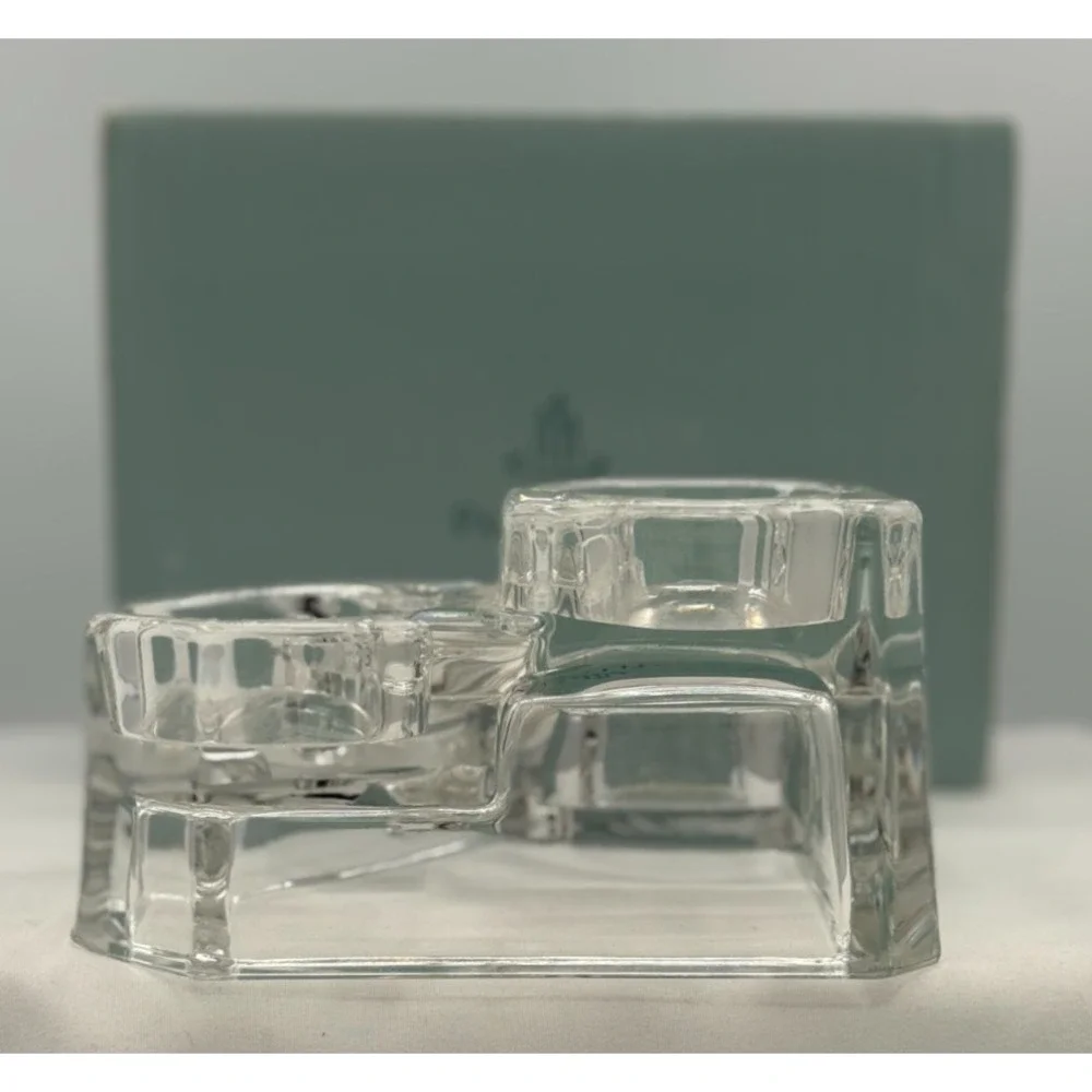 Partylite P7965 Mini Crystal Castle Candle Holder - NEW Open Box